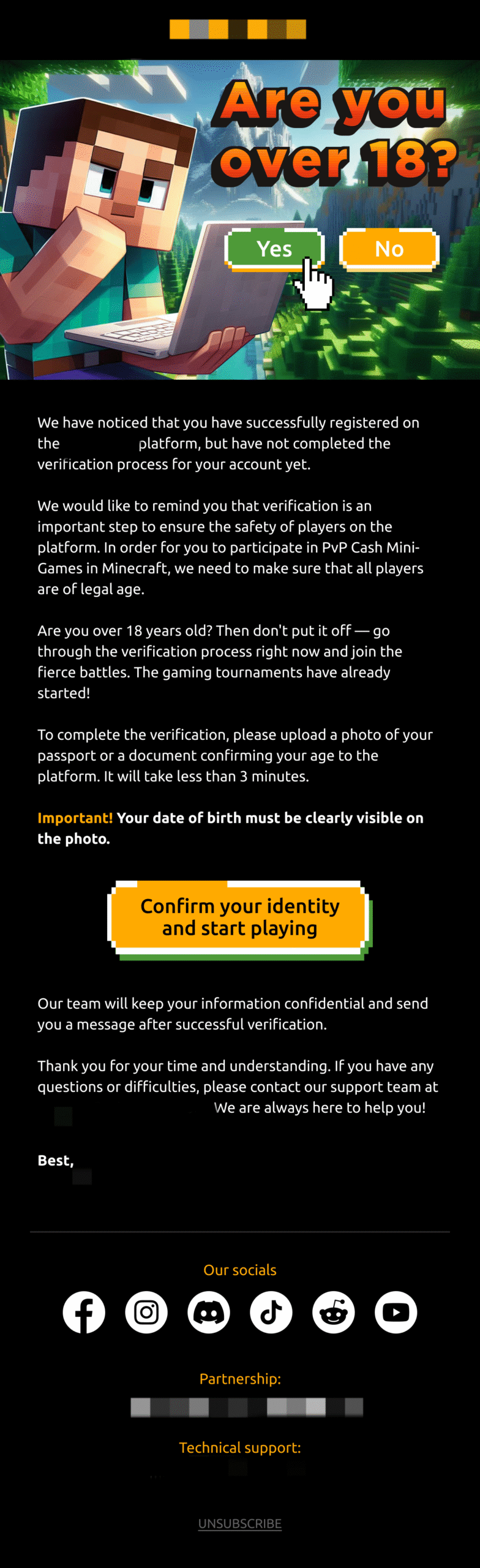 Відділ маркетингу для платформи Minecraft: наш кейс