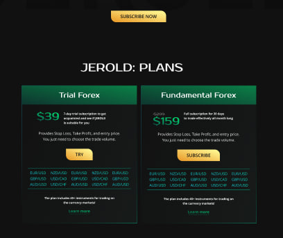 Лендинг для стартапу ШІ в трейдингу: кейс Jerold